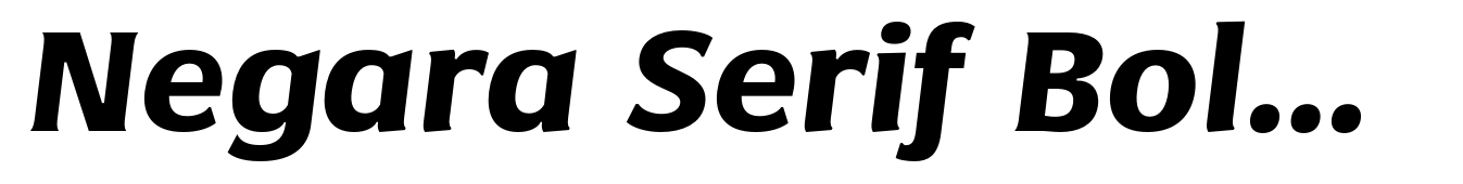 Negara Serif Bold Italic